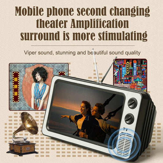 12' Screen Magnifier for Cell Phone-Retro TV Amplifier 3D HD Mobile Phone Screen Magnifying Enlarger for Movies Videos Games, Screen AmplifierFit for All Smartphones (Technology Grey)
