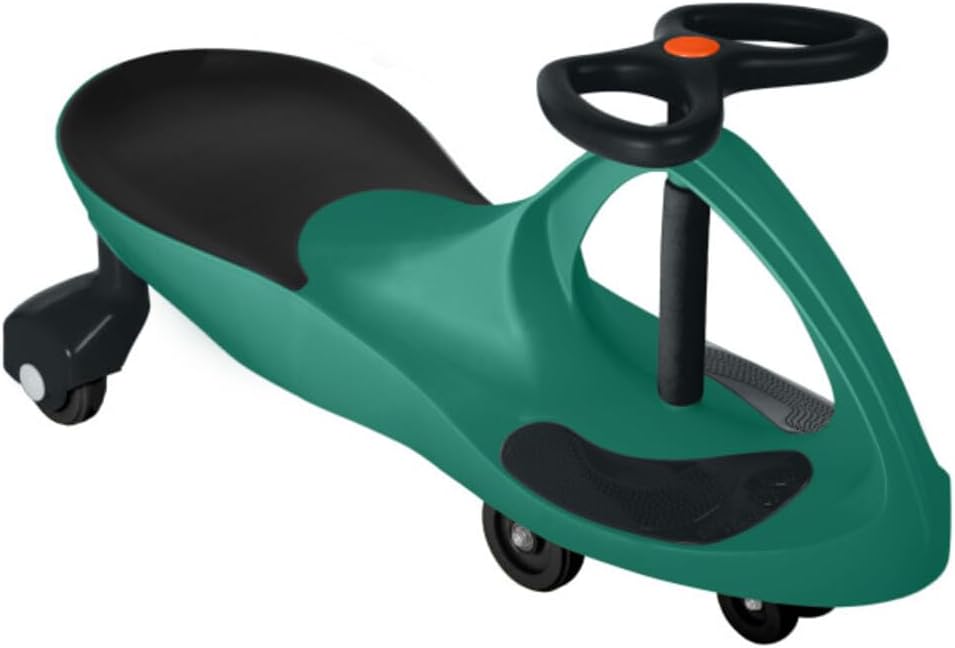 Wiggle Car Ride On Toy - No Batteries, Gears or Pedals - Twist, Swivel, Go - Outdoor Ride Ons for Kids 3 Years and Up by Lil' Rider (Green)