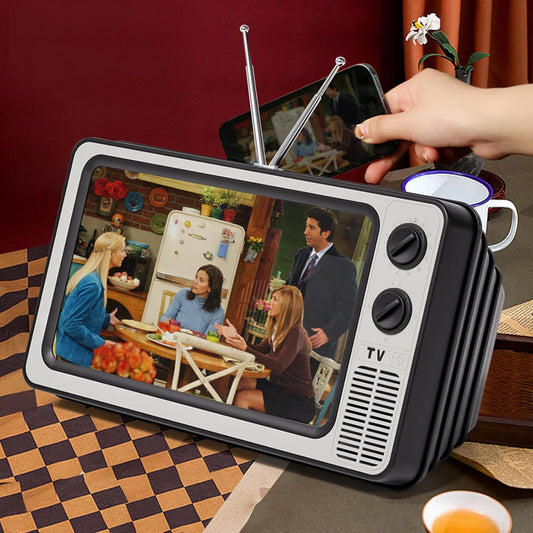 12' Screen Magnifier for Cell Phone-Retro TV Amplifier 3D HD Mobile Phone Screen Magnifying Enlarger for Movies Videos Games, Screen AmplifierFit for All Smartphones (Technology Grey)